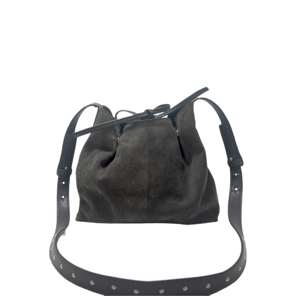 Zara charcoal grey suede crossbody bag
